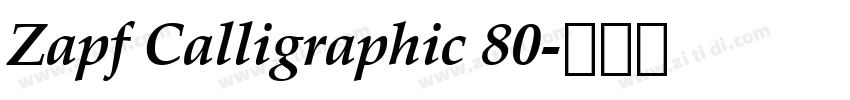 Zapf Calligraphic 80字体转换